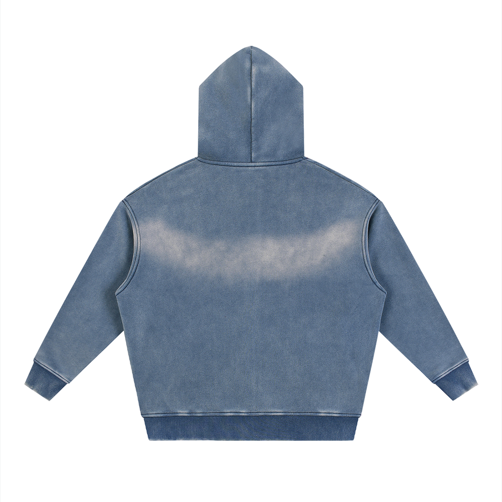 Light Blue Sunfade Zipper Hoodie