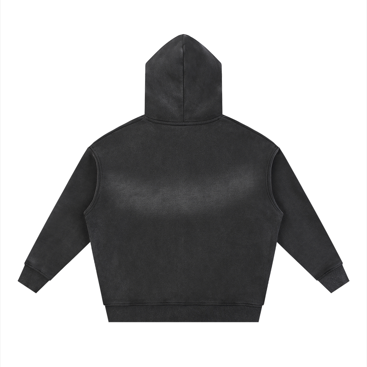 Black Sunfade Zipper Hoodie